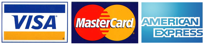 Visa, Mastercard and American Express