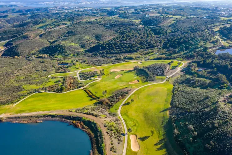 Golf fairways across rolling countryside at Castro Marim · On-site golf